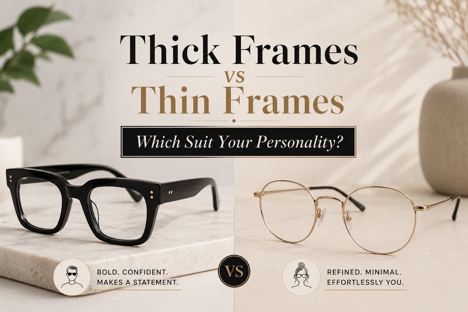 thick frames vs thin frames: Which suit your personality ?