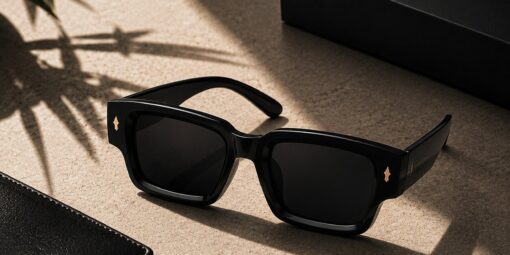 Square Casual Fashion Glasses, Retro Thick Sunglasses